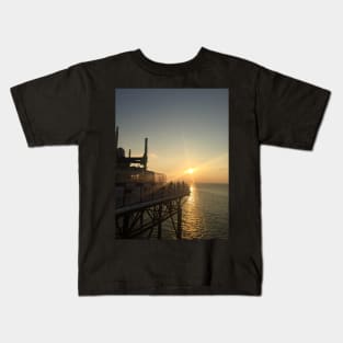 Brighton Pier at Sunset Kids T-Shirt